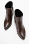 Women's Heeled Boots Brown Leather - 5
