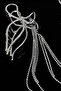 Silver Color Ribbon and Stone Metal Latch Buckle - 3