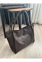 Large Size Soft Leather Women's Bag with Zipper (28X42) - 4