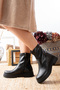 Stretch Ankle High Shiny Leather Non-Slip Sole Orthopedic Women's Stylish Boots&Bootie - 5