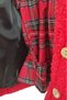 Red Cashmere Coat and Plaid New Year Dress 2-Piece Baby Girl Bottom-Top Set - 5