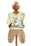 Space Themed Yellow and Brown Bottom - Top 2-Piece Boys' Tracksuit Set