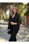 Şans Li̇fe Women's Tulle Detailed Hooded Jacket and Pants Two-Piece Set - 6