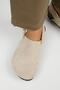 Antonella Women's Leather Genuine Leather Back Strap Sabo Beige Sandals - 8