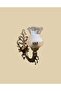 Grapes Shape Zamak Metal Wall Light with Antiqued Finish and Matte Honey Color Glass - 4