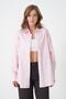 Women's Pink 100% Cotton Oversize Tunic Shirt 30017 - 8