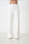 Women's Ecru Plush Fabric Knitwear Pantalon 5245 - 2