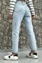 A149096 Women's Light Blue Stonewashed Extra High Waist Mom Jean Jeans Skinny Leg Denim Pants - 5
