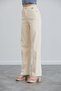 Ns-10036 Women's High Waist Beige Palazzo Jean Pants Boyfriend Loose Wide Leg Jeans - 3
