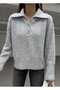 Soft Textured Polo Neck Renata Knitwear Sweater - 4