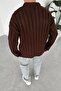 Brown Soft Premium Knitted Relaxed Sweater - 3