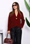 Burgundy Single Button Angora Soft Cardigan