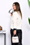 Cream Button Detailed Angora Soft Knitwear Cardigan - 4