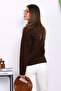 Brown Angora Soft Knit Cardigan - 4