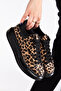 Casual Sneakers Women's Sneakers Lace-Up Leopard Black-White-Brown