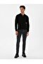 Slim Fit Polo Collar Zippered Basic Knit Sweater - 2