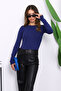 Navy Blue Crew Neck Modal Blouse