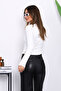 Ecru V-Neck Modal Blouse - 4