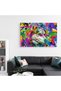 Tablou cap caine fundal abstract, cod 1888 - 5