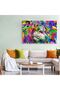 Tablou cap caine fundal abstract, cod 1888 - 4