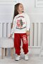 Girl's Labubu Christmas Three-Thread Non-Shedding Fabric Full Mold Suit Christmas - 2
