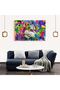 Tablou cap caine fundal abstract, cod 1888 - 3