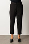 Women's Plus Size Elastic Waist Accessory Detailed Trousers 1043 Black - 3
