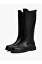 Th Leather Serrated Sole Long Women's Black Boots Fw0Fw08985Bds - 6