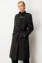 Turtleneck Belted Trench Coat 7003-25K Black