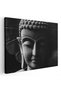 cap statuie Buddha alb negru, cod 1275