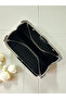Silver Color Stone Pearl Detailed Chain Handle Women's Evening Dress Bag - 7