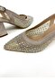 Transparent Stone 6 cm Thick Heel Shoes 01601 - 2