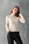 High Neck Slim Fit Bodysuit, Ribbed Knit Sweater, High Neck Slim Fit Sweater. - 7