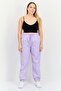Women Regular Fit Brand Logo Jogger Pants, Lilac - 2