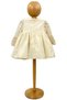 Vintage Guipure Detailed Beige Baby Girl Dress - 4