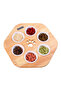 Solid wood cat bowl, ceramic bowl, fixed cat food bowl, solid wood frame - SIZE : 52 X 52 X 6.5 CM - 3