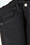 Boy's Double-Sided Adjustable Waist Straight-Leg Black Jean Pants with Pockets - 3