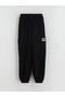 Lcw Kids Black Elastic Waist Girl's Jogger Sweatpants - 2
