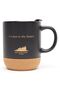 Elegant Ceramic Mug, Lotus Design With Cork Base, Hot and Cold With Lid - 2
