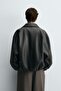Faux Leather Bomber Men's Jacket - 2