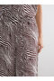 Lcw Comfort Brown Elastic Waist Zebra Patterned Women's Trousers W5M314Z8 - 3