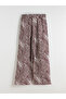 Lcw Comfort Brown Elastic Waist Zebra Patterned Women's Trousers W5M314Z8 - 6