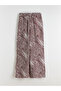 Lcw Comfort Brown Elastic Waist Zebra Patterned Women's Trousers W5M314Z8 - 5