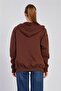 Women's Hooded Zippered Sweatshirt - Brown - 5