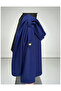 Winter Felt Jacket with Shawl Detail - Navy - 4