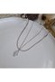 Steel Zircon Stone Fatma Ana Hand Detailed Italian Chain Double Necklace (47 cm) - 3