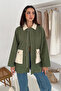 Bellows Pocket Detailed Rain Gabardine Jacket Green - 3