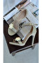 Perla Glittery Detachable Buckle Detailed Heeled Shoes - 4