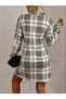Women's Collared Button Front Modal Fabric Mini Dress - 3