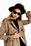 Reglan Sleeve Women's Leather Trench Coat/Jacket - 7